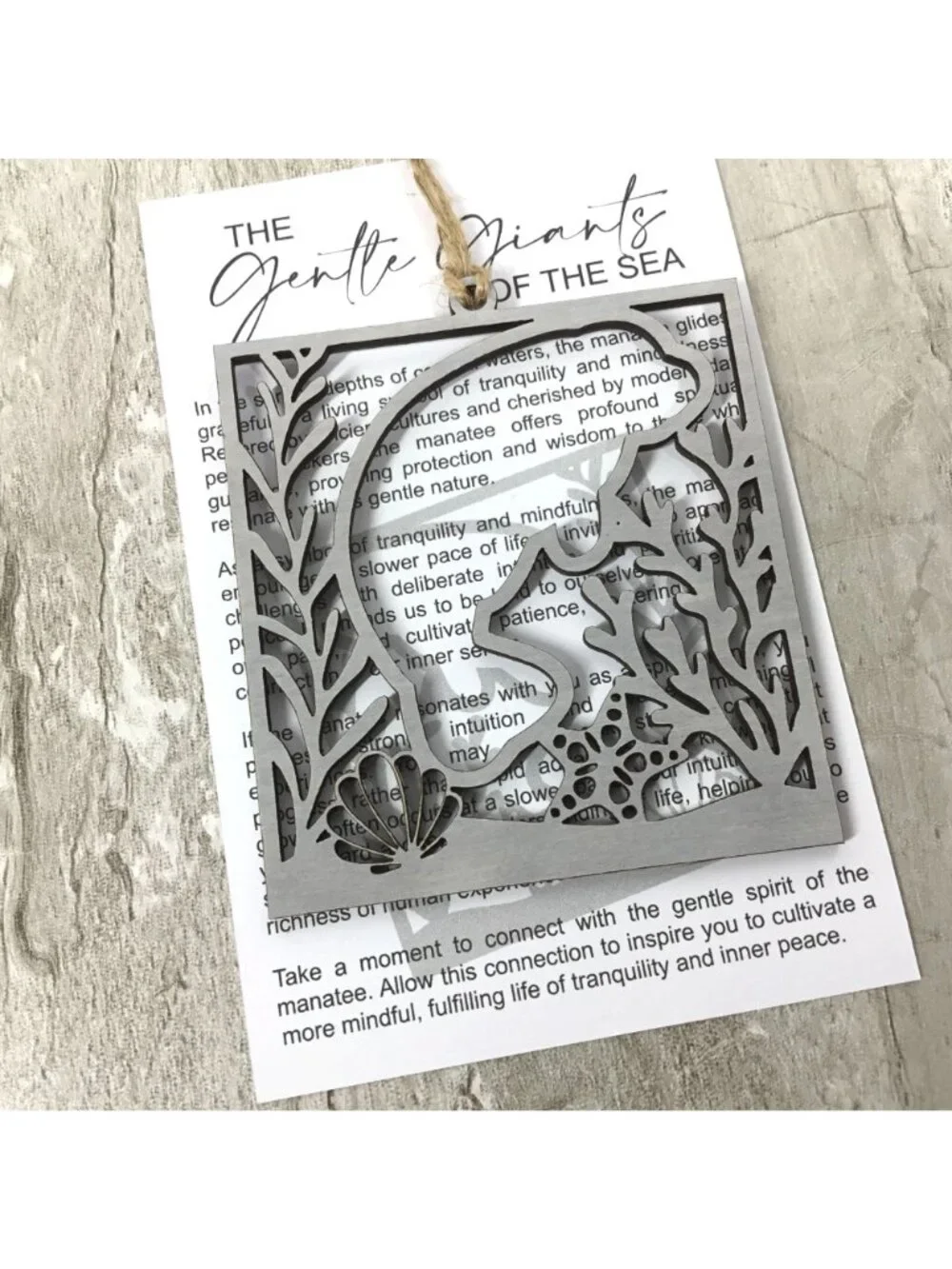Manatee Story Card Ornament | Gentle Giants of the Sea | Tranquility & Mindfulne